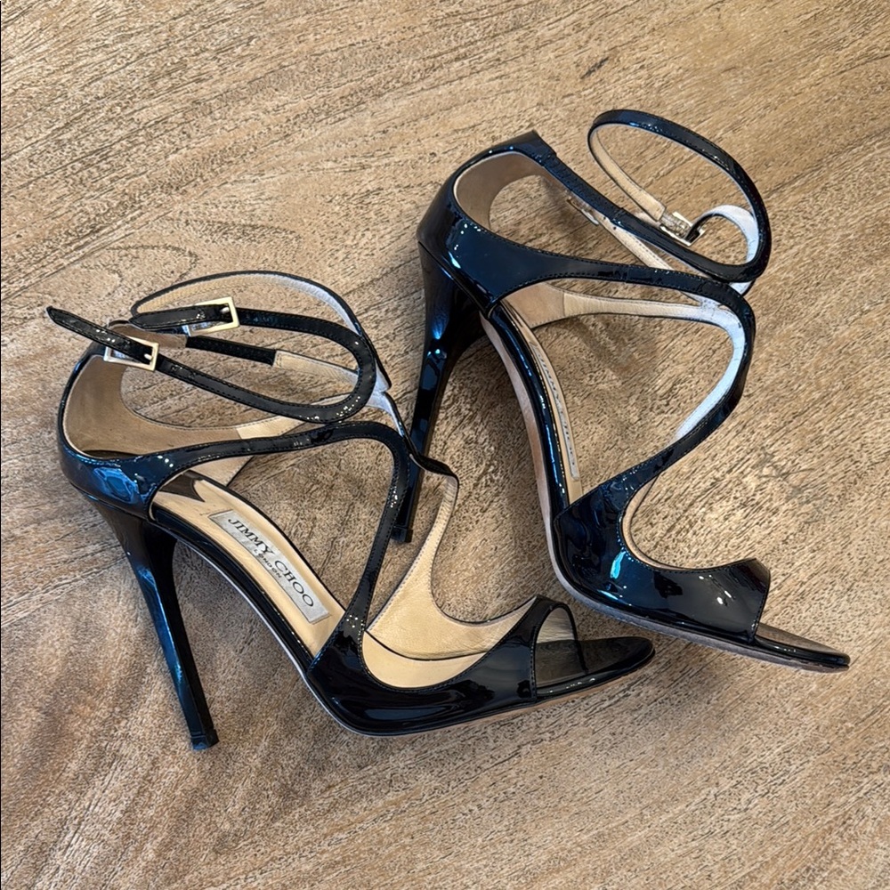 Jimmy Choo Black Lang Heels 38.5